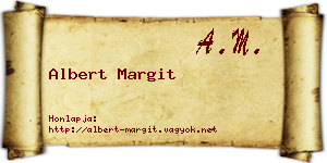Albert Margit névjegykártya