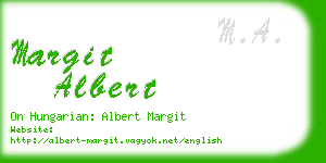 margit albert business card